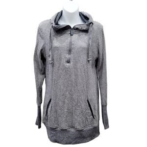 2/$20 Jo & Co Jeans Grey Quarter Zip Up Hoodie Top Blouse Size: Large